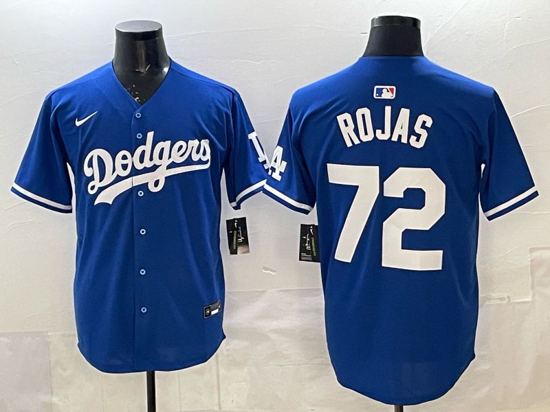 Men 2025 Los Angeles Dodgers #72 Rojas Blue Game Nike MLB Jersey style 001->los angeles dodgers->MLB Jersey